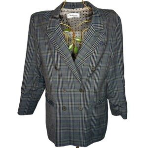 Steilmann Coordinates Vintage Plaid Blazer Suit Jacket - Women's Size Large